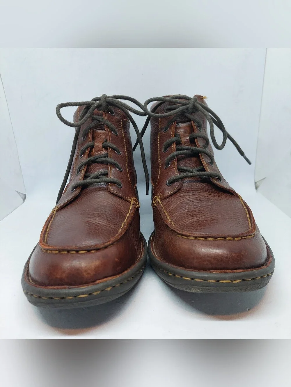 Born Chukka Boot Lace Up Dark Brown Leather Men's Size 12MW Casual Classi Shoes